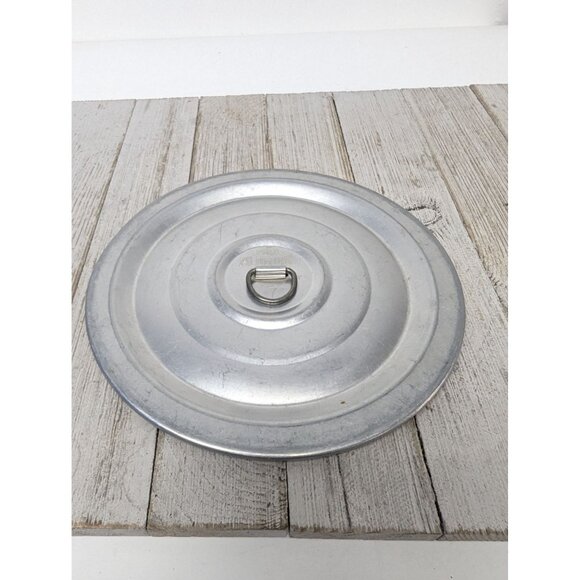 Vintage Pure Aluminum Safety Ring Pot Cover Round Metal Lid 7" - Picture 1 of 5